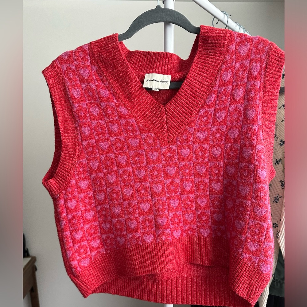 RED AND PURPLE FUNKY VEST